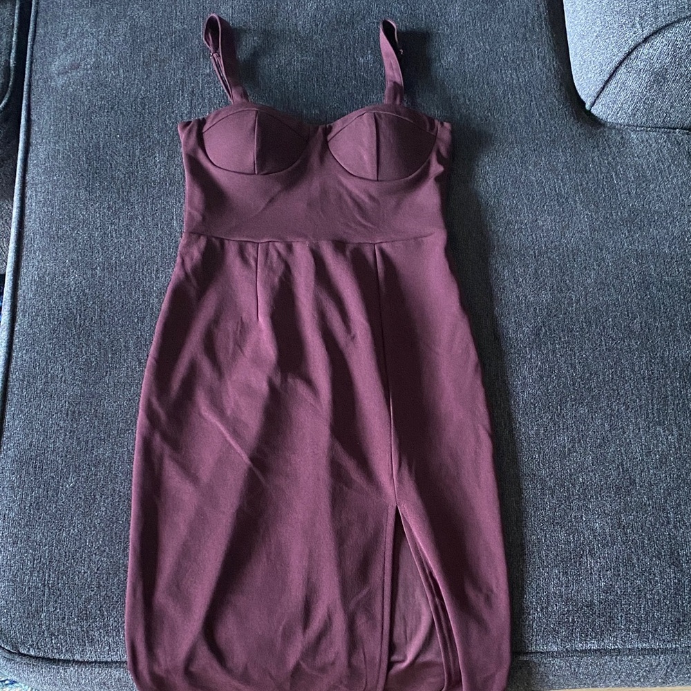 Plum Trixxi Dress with Slit- Size S US